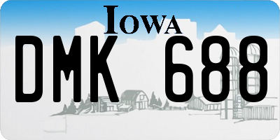 IA license plate DMK688