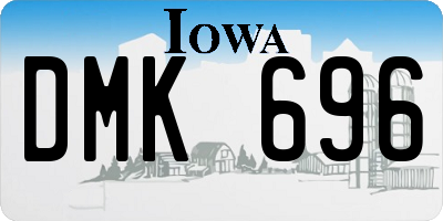 IA license plate DMK696