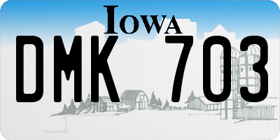 IA license plate DMK703
