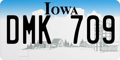 IA license plate DMK709
