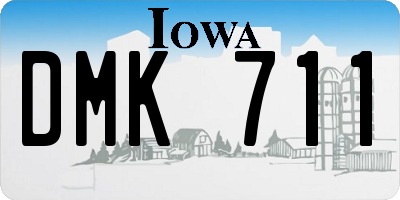 IA license plate DMK711