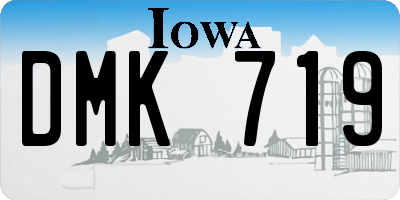 IA license plate DMK719