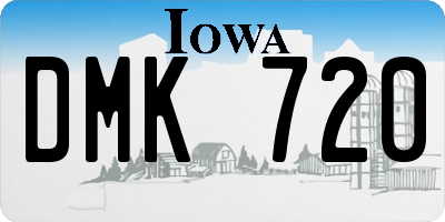 IA license plate DMK720