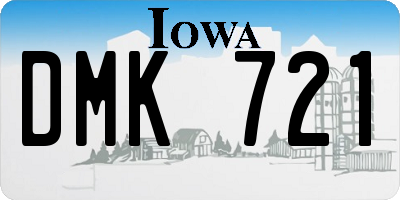 IA license plate DMK721