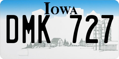 IA license plate DMK727