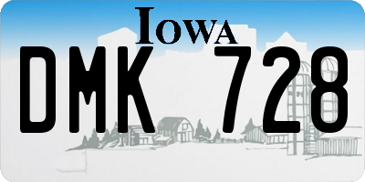 IA license plate DMK728