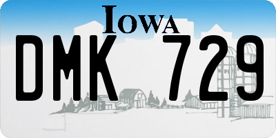 IA license plate DMK729