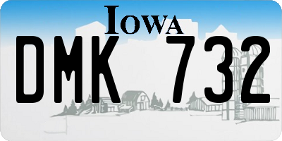 IA license plate DMK732