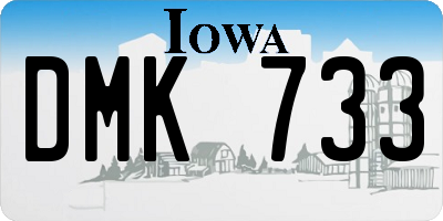 IA license plate DMK733