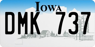 IA license plate DMK737