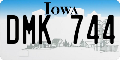 IA license plate DMK744