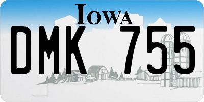 IA license plate DMK755