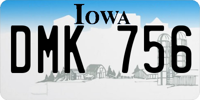 IA license plate DMK756
