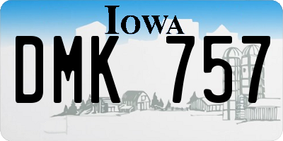 IA license plate DMK757