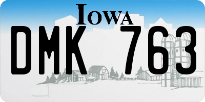 IA license plate DMK763