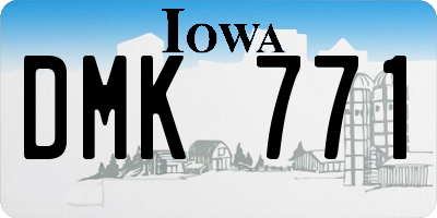IA license plate DMK771