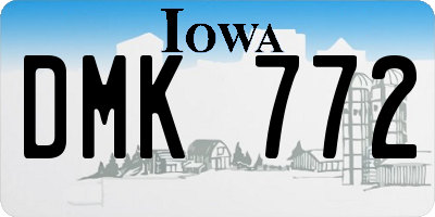 IA license plate DMK772