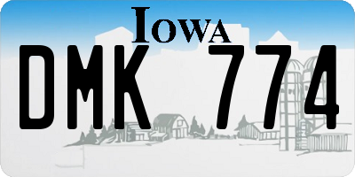 IA license plate DMK774