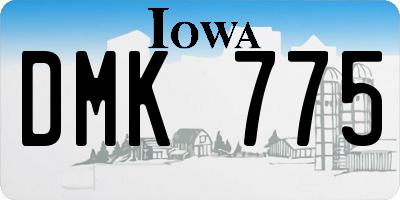 IA license plate DMK775
