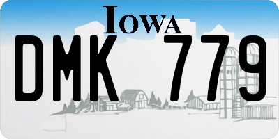 IA license plate DMK779