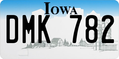 IA license plate DMK782