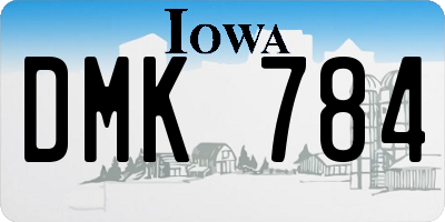 IA license plate DMK784