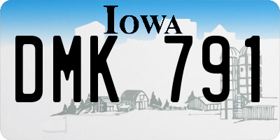 IA license plate DMK791