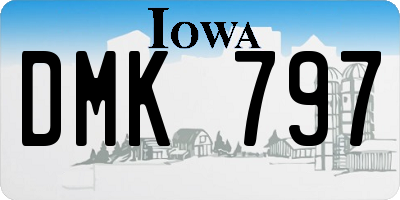 IA license plate DMK797