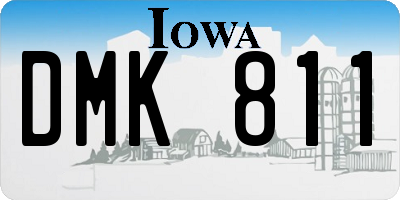 IA license plate DMK811