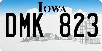 IA license plate DMK823