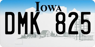 IA license plate DMK825