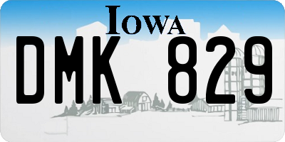 IA license plate DMK829