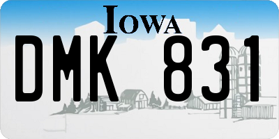 IA license plate DMK831