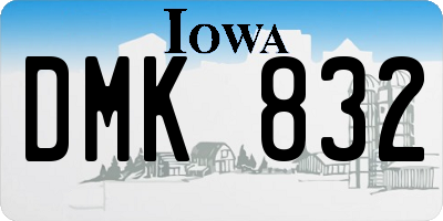 IA license plate DMK832