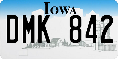 IA license plate DMK842