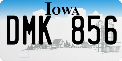 IA license plate DMK856