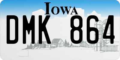 IA license plate DMK864