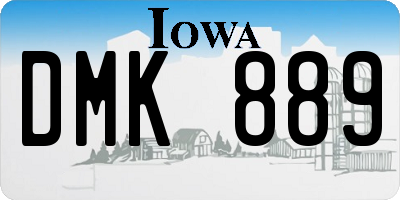 IA license plate DMK889
