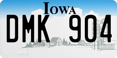 IA license plate DMK904