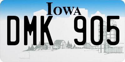IA license plate DMK905