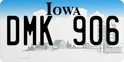 IA license plate DMK906