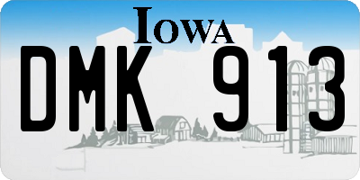 IA license plate DMK913