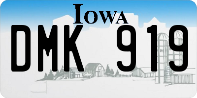 IA license plate DMK919
