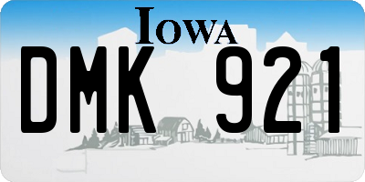 IA license plate DMK921