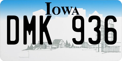 IA license plate DMK936