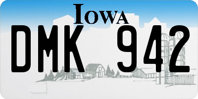 IA license plate DMK942