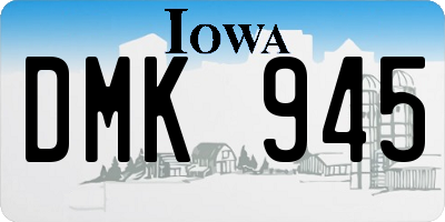 IA license plate DMK945