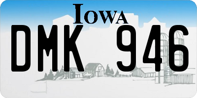 IA license plate DMK946