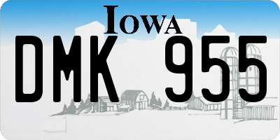 IA license plate DMK955