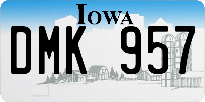 IA license plate DMK957